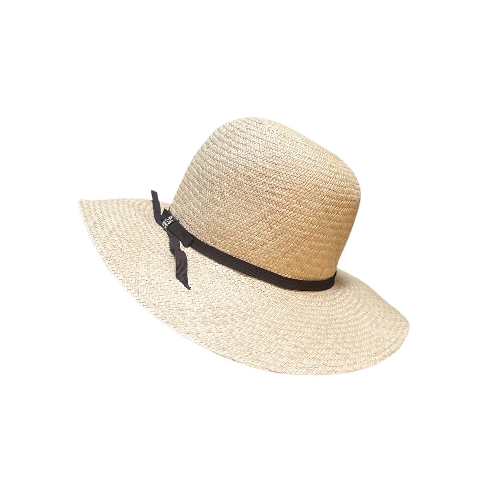 Costa y Soler Authentic Panama Straw Handmade Hat Round Crown 3.5” Brim SZ 7/M